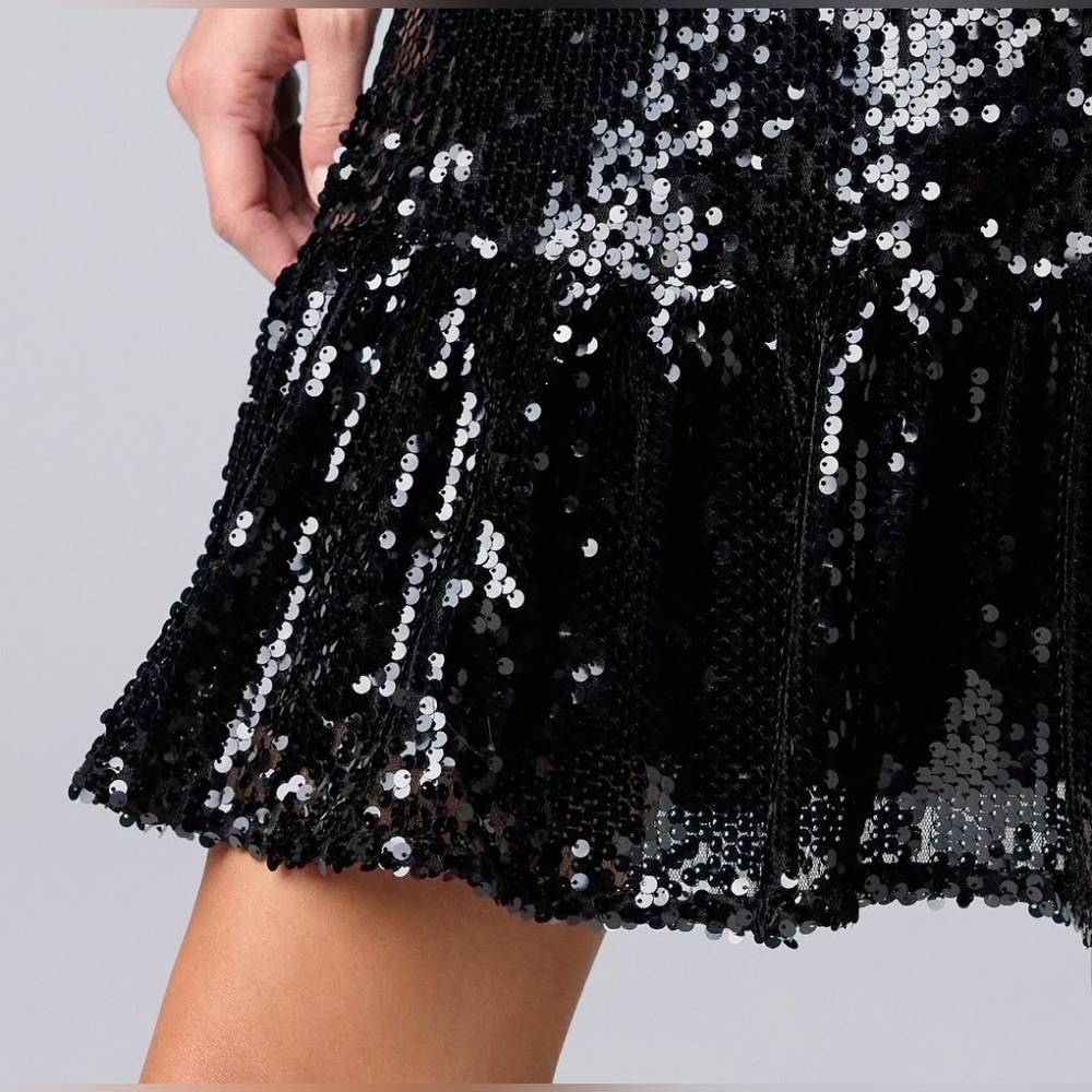 NWT! Fall Glam Sequin Barbiecore LBD Women's Party Dance Formal Minidress Small - Picture 9 of 17